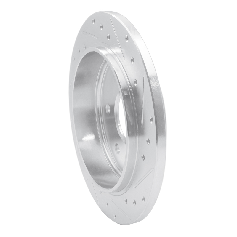 Infiniti QX56 Brake Rotor (1) - Rear Left - R1 Concepts - Drilled & Slotted - Silver - `04-`15